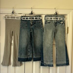 Kids Gap Blue Denim Flare Ankle Jeans Flare Pants Size 6